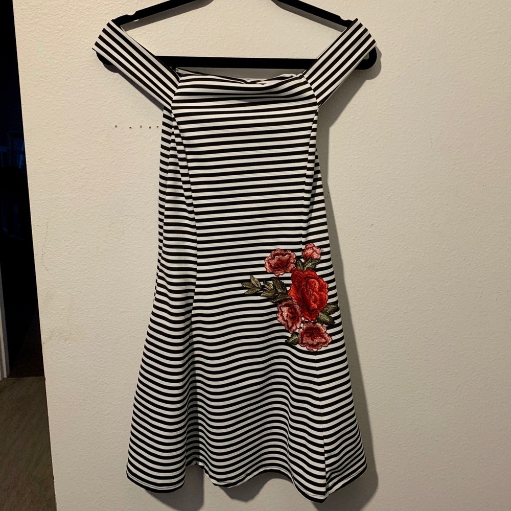 Papaya striped dress
